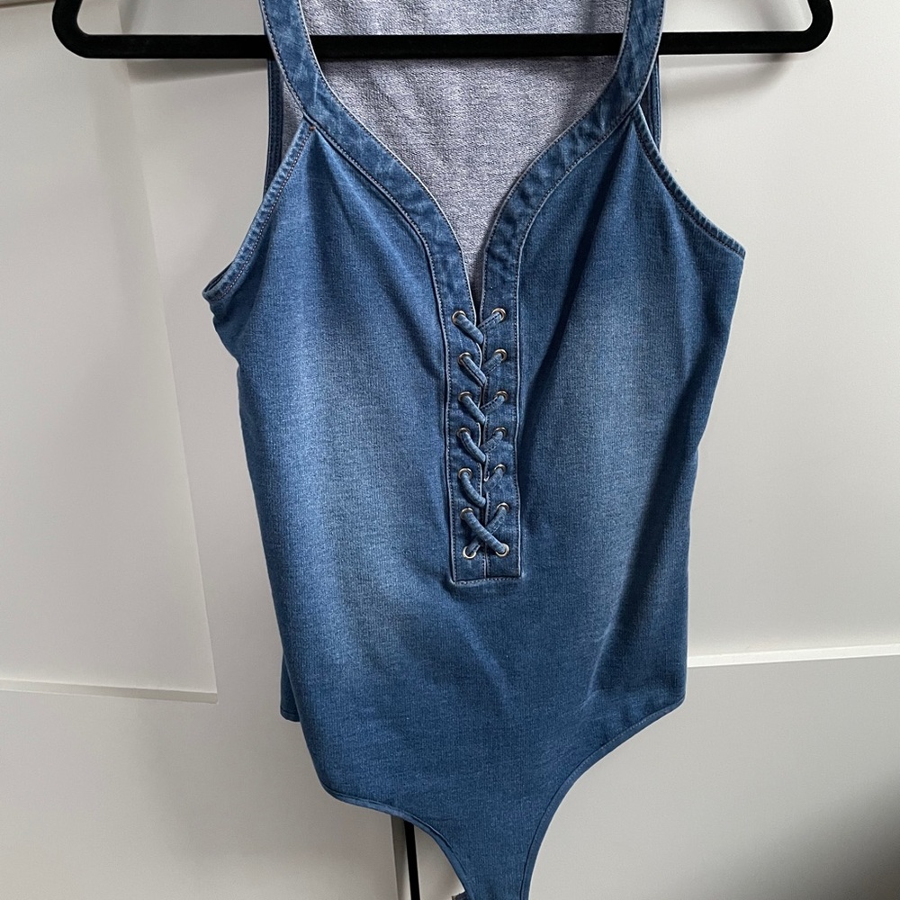 Bebe Denim Bodysuit